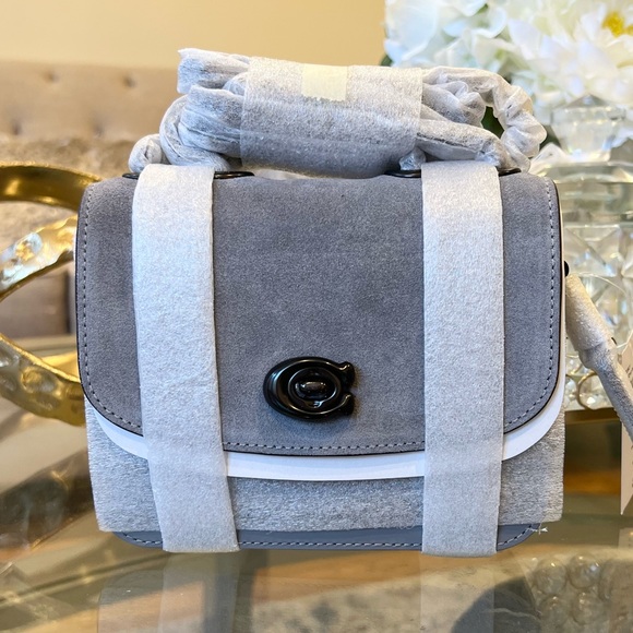 Coach Madison Shoulder Bag 16 Crossbody Bag Pewter/Granite - Picture 4 of 13